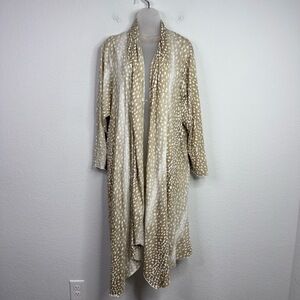 A‎ Rare Bird Duster Women OS Animal Print Handmade Boho Whimsical Asymmetrical